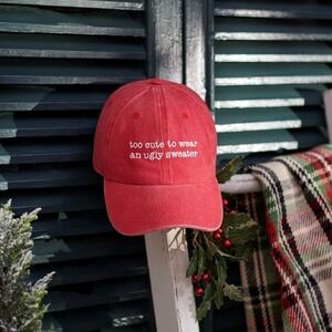 Primitives By Kathy Hat Cap Womens One Size Red Too Cute to Wear..Baseball‎